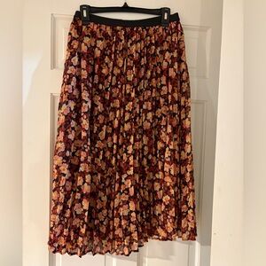 Midi floral skirt multi color